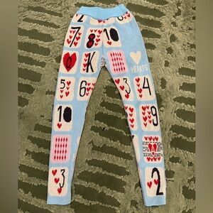 Beau Loves knit playing card leggings